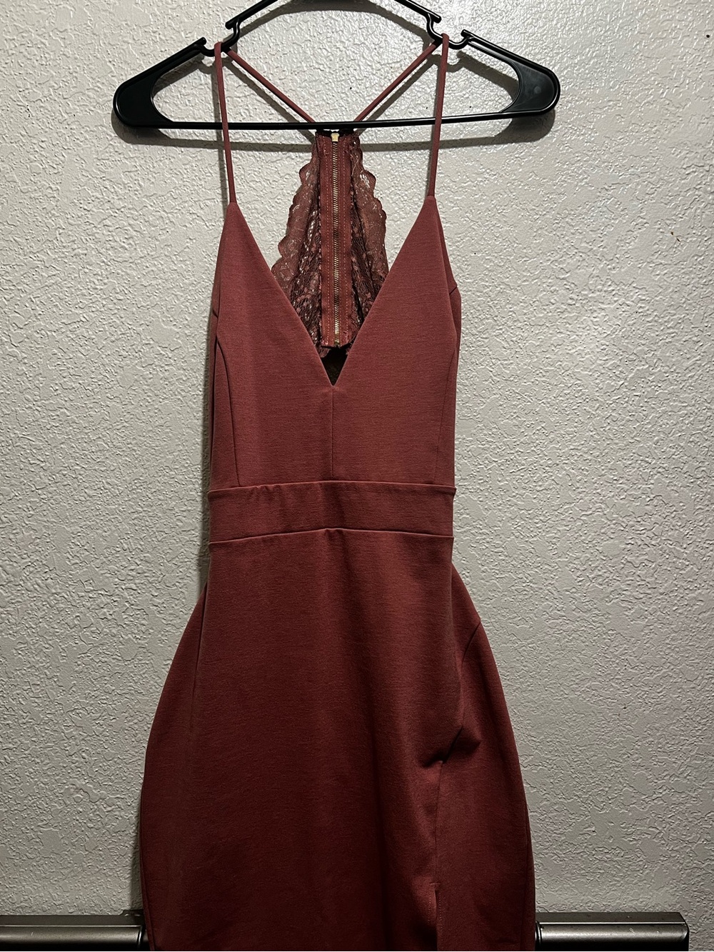 mauve pinkish spaghetti strap dress